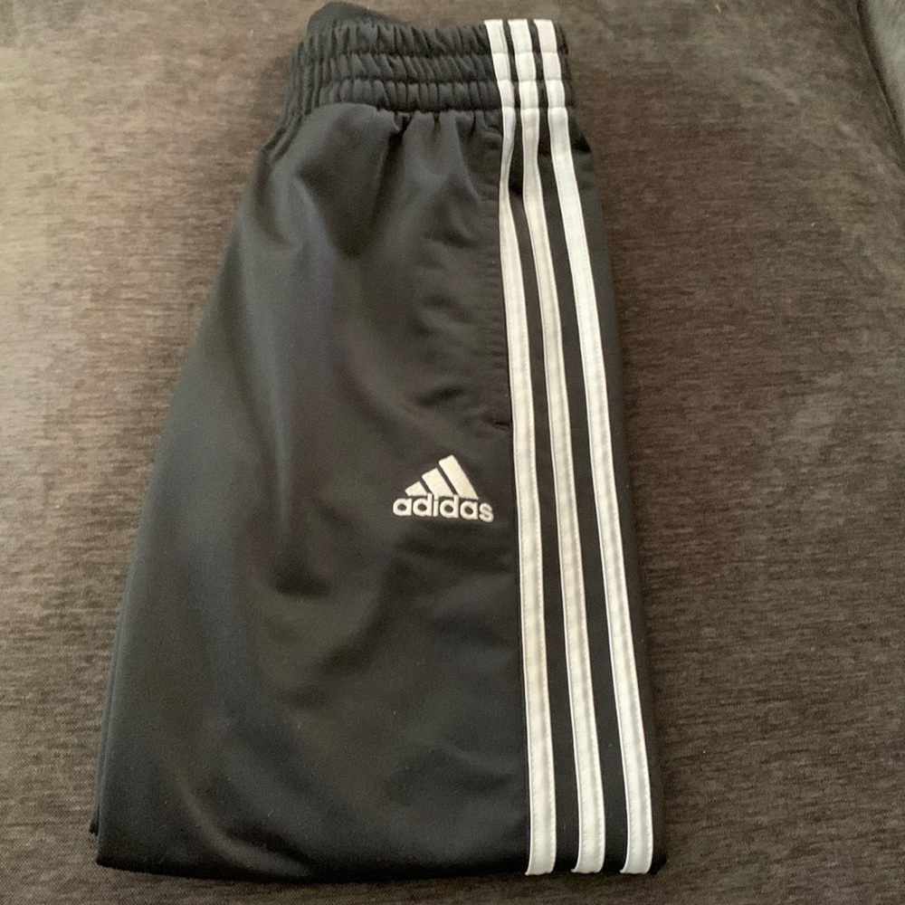 Boys Black Adidas joggers size 8